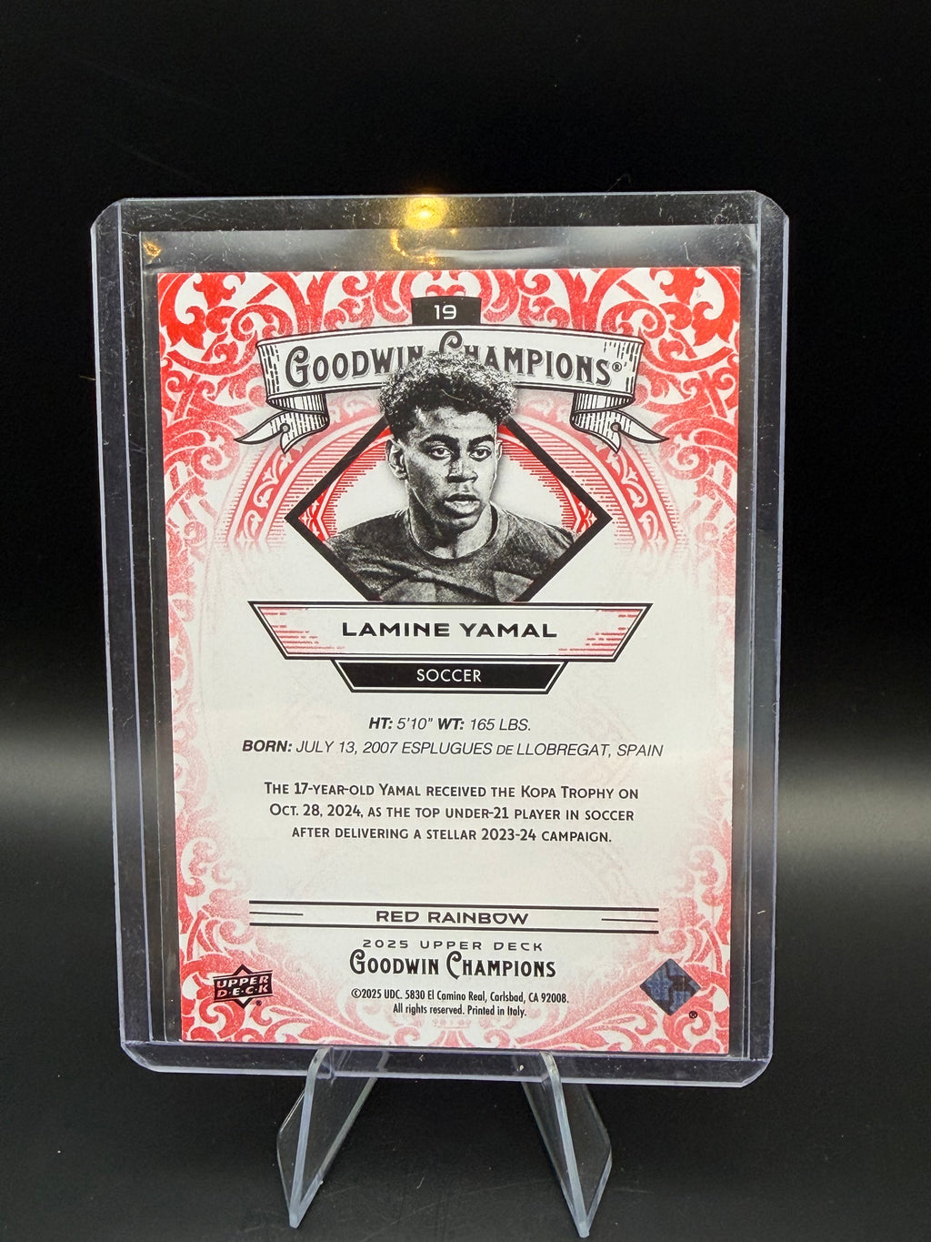 2025 Upper Deck Goodwin Champions Red Rainbow Lamine Yamal