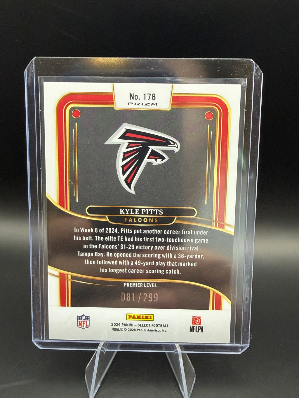 2024 Panini Select Premier Level Copper Shock Kyle Pitts /299