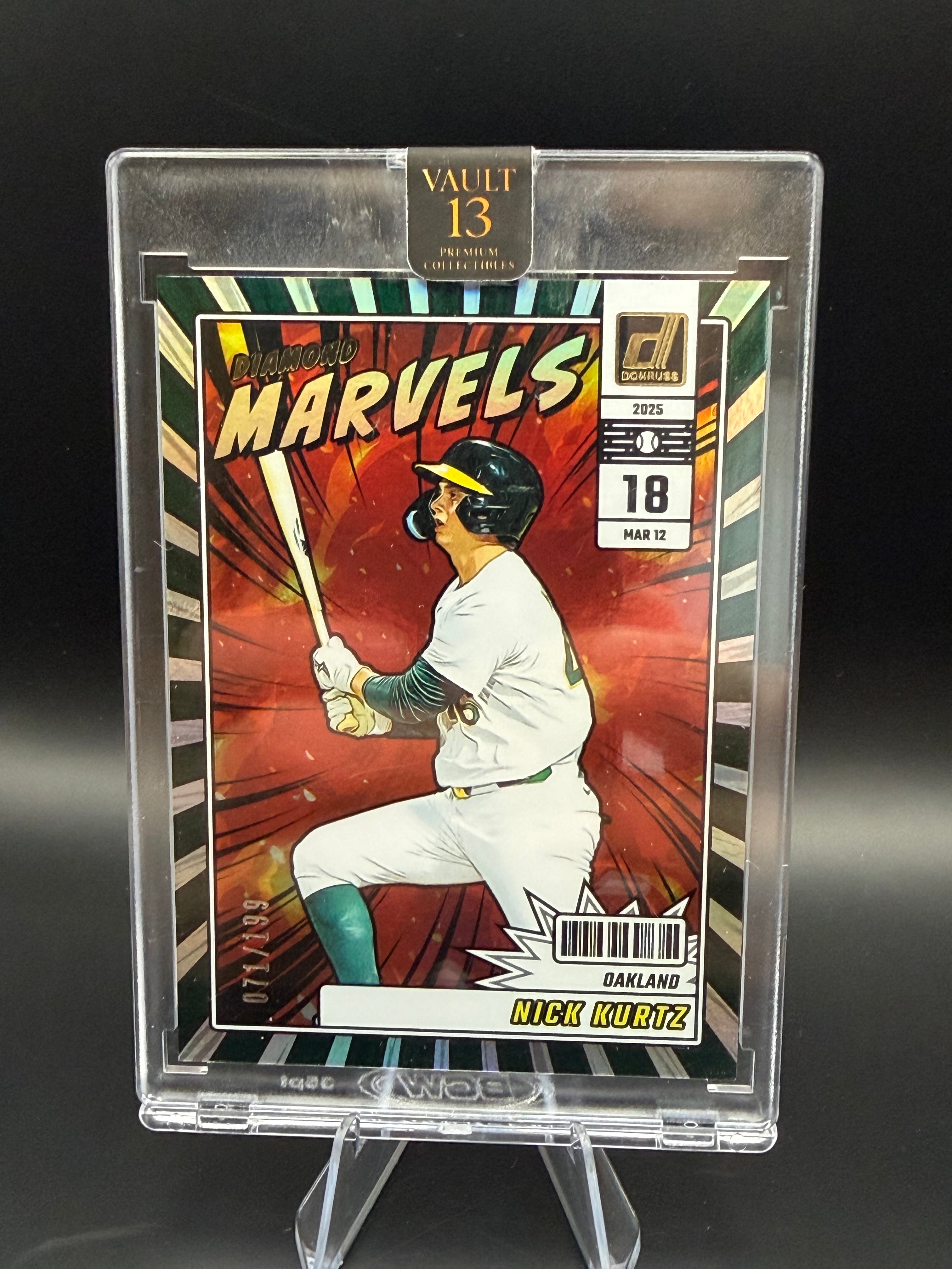 2025 Panini Donruss Baseball Diamond Marvels Holo Nick Kurtz /199