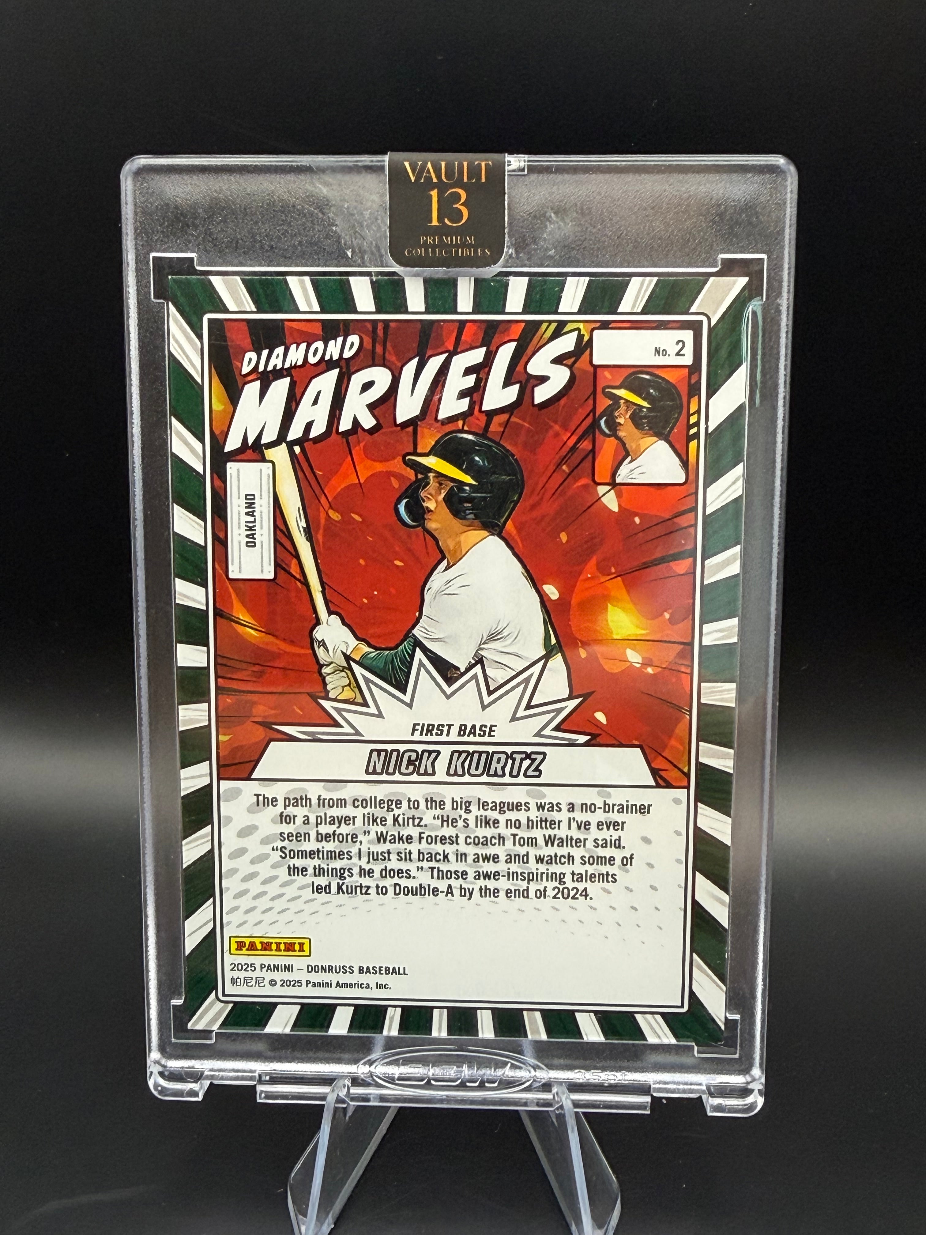 2025 Panini Donruss Baseball Diamond Marvels Holo Nick Kurtz /199