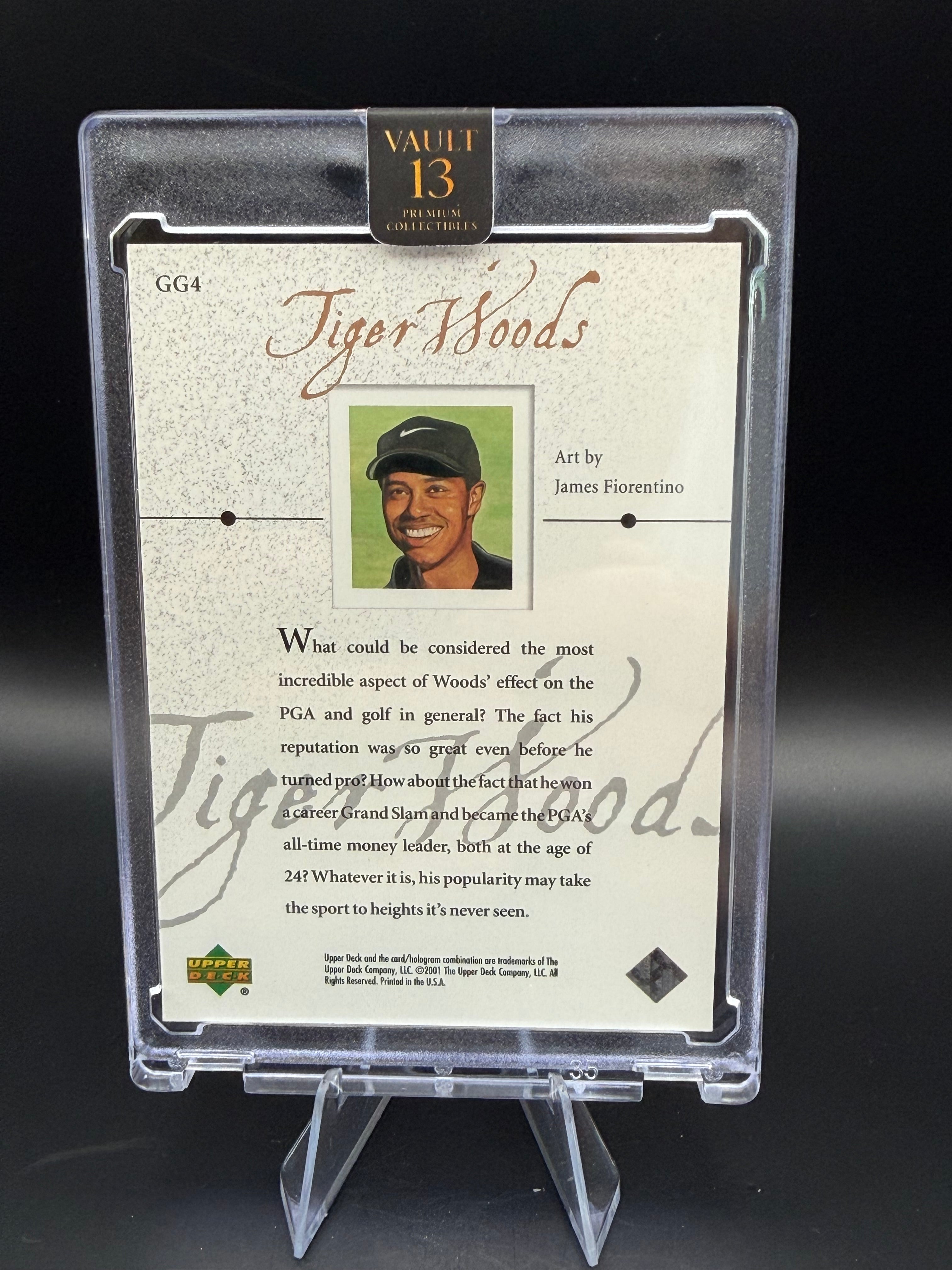 2001 Upper Deck Rare Rookie Gallery Tiger Woods