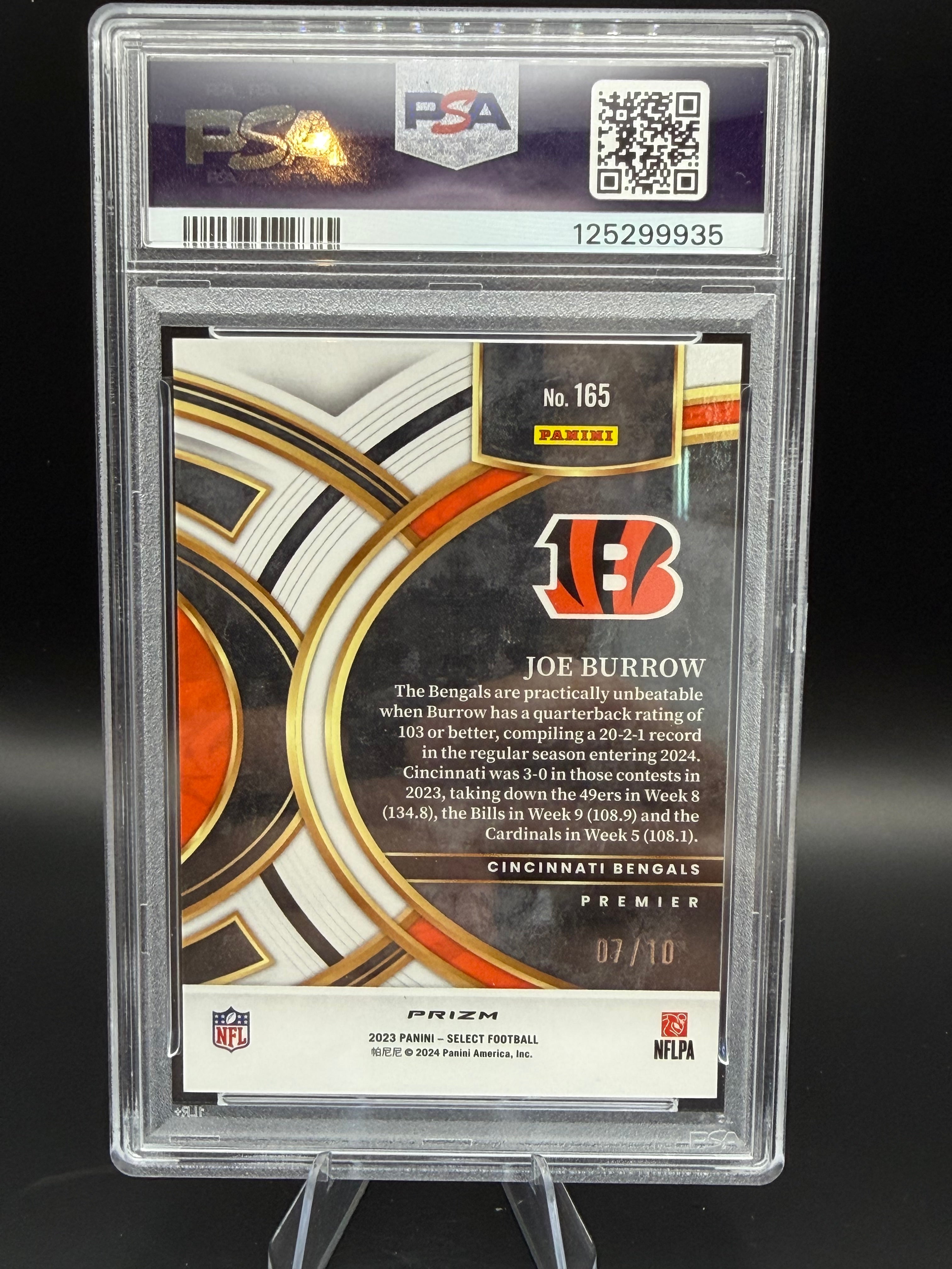 2023 Panini Select Joe Burrow Dragon Scale Gold Prizm /10