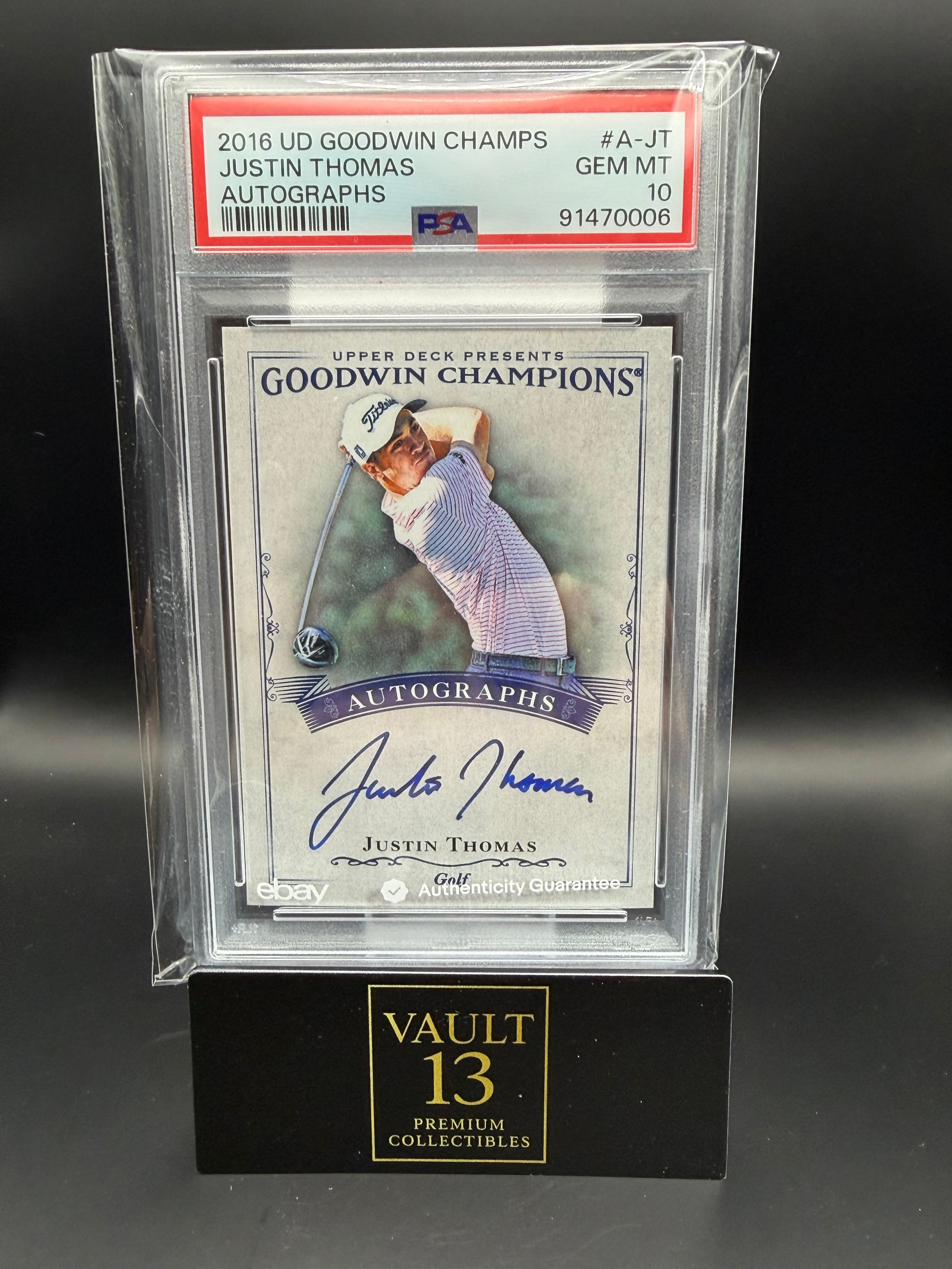 2016 Upper Deck Goodwin Champions Auto Justin Thomas