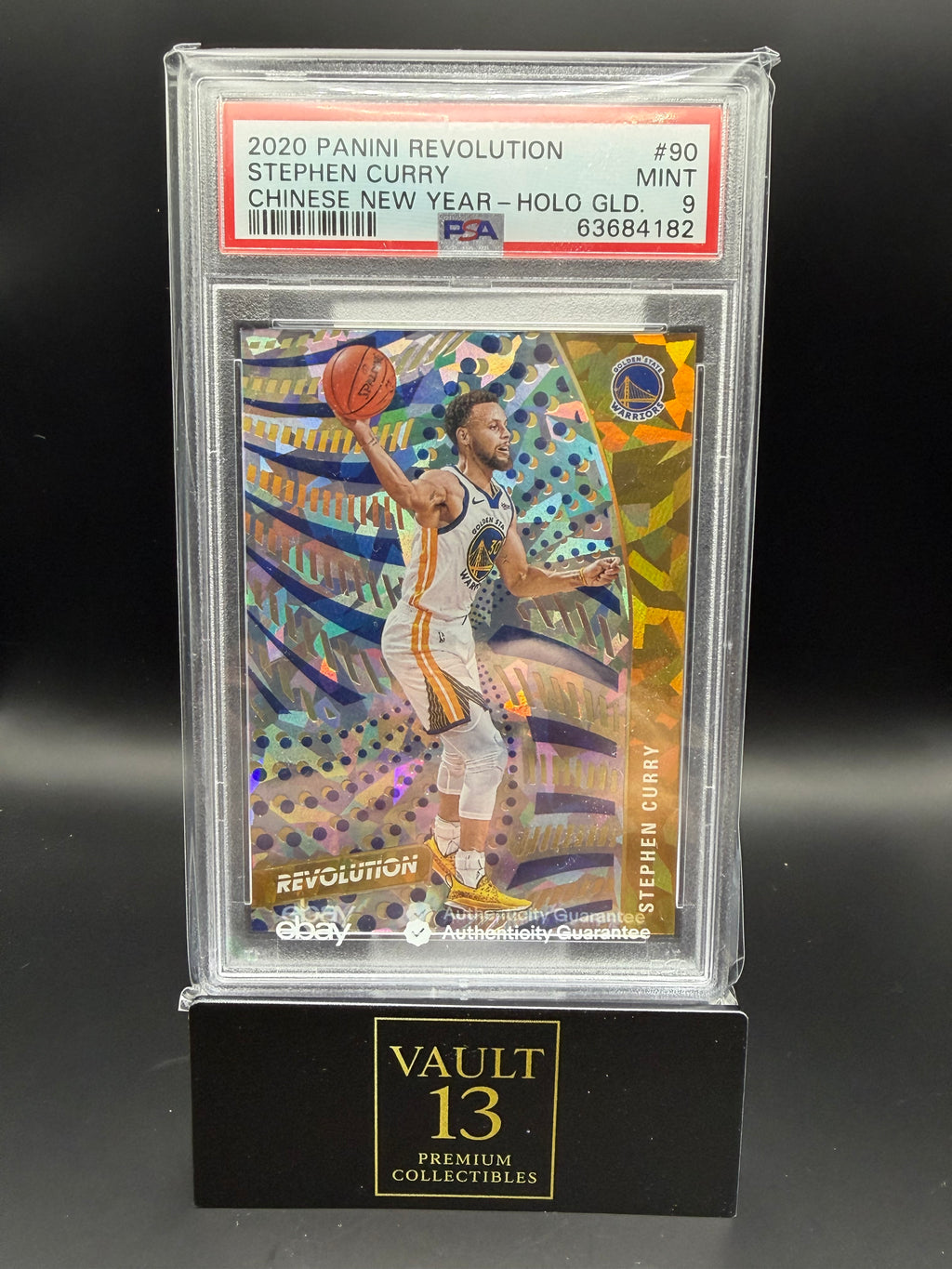 2020-21 Panini Revolution Gold Chinese New Year Prizm Stephen Curry /8