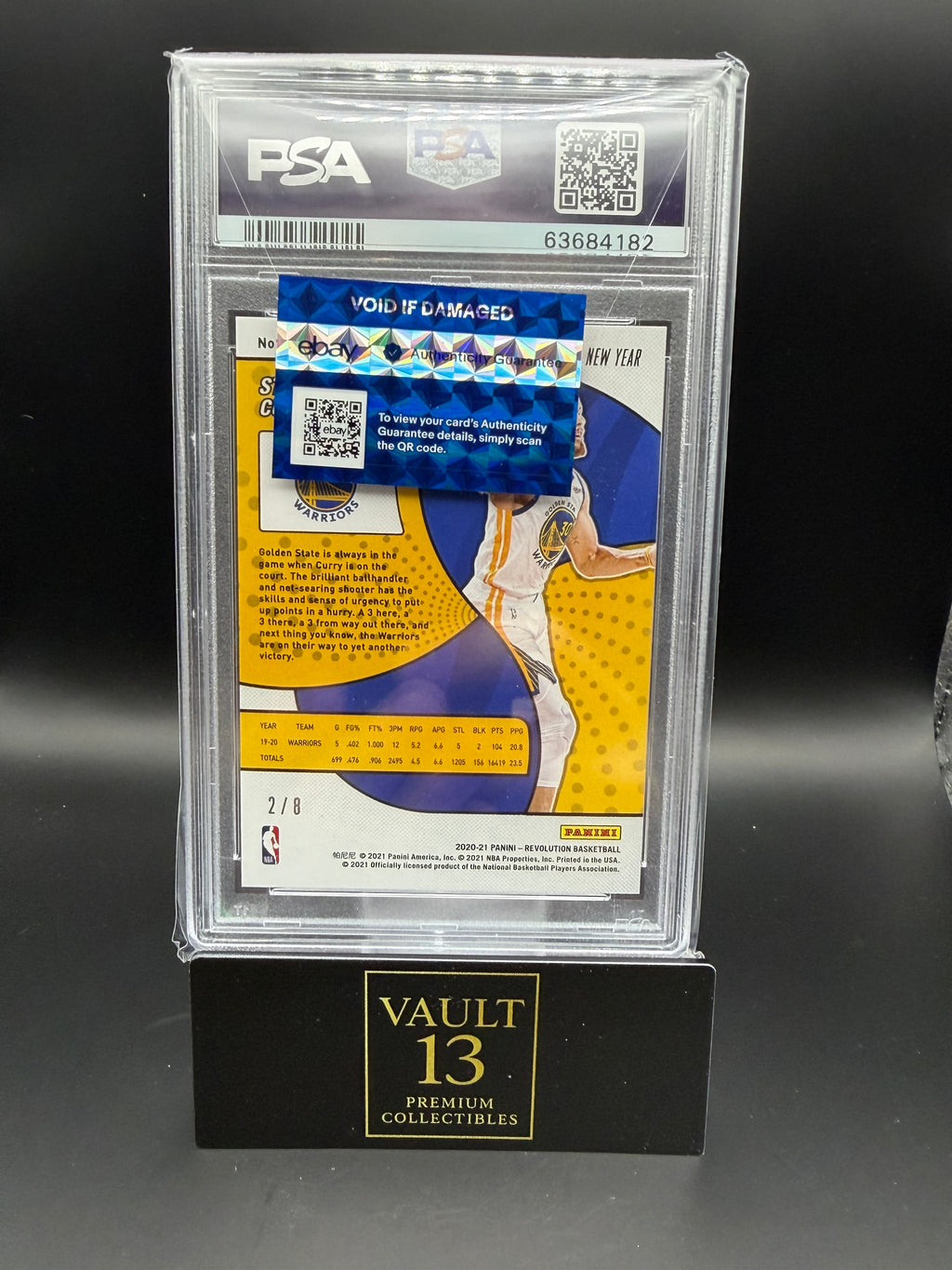2020-21 Panini Revolution Gold Chinese New Year Prizm Stephen Curry /8