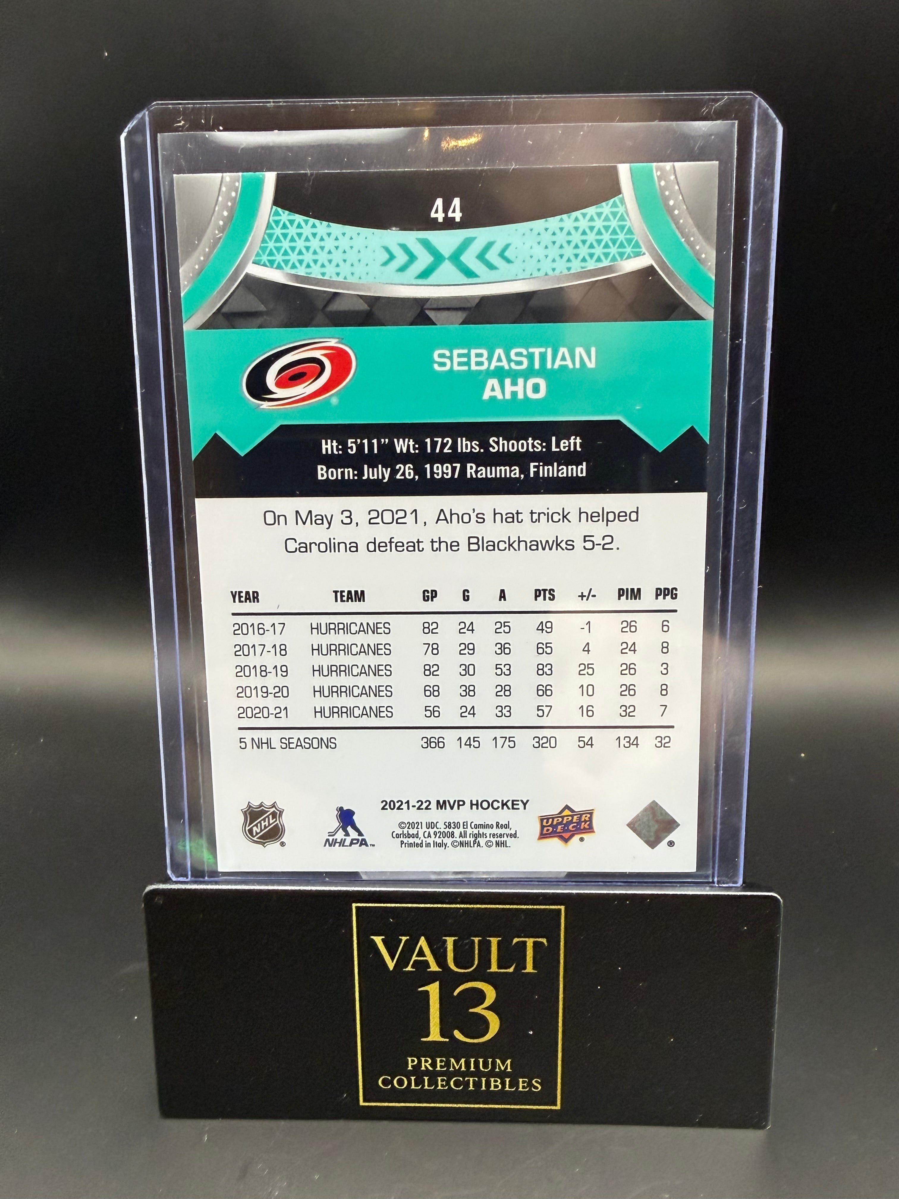 2021-22 Upper Deck MVP 20th Anniversary Super Script Sebastian Aho